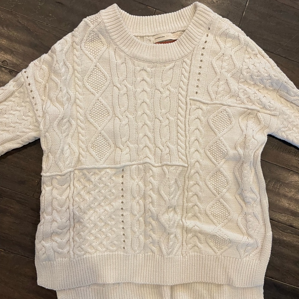 Anthropologie Pilcro white sweater. Size Large.
